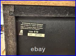 AR Acoustic Research TSW 410 Speakers 3-Way 100 Watt 4 Ohm Vintage 1987 Hifi