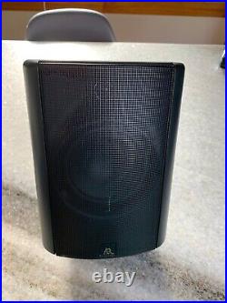 AR Acoustic Research The Edge Indoor/Outdoor Speaker Black withStand Mount