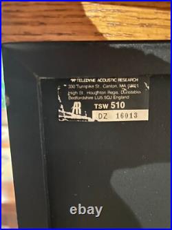 AR Acoustic Research Vintage TSW 510 Speakers, Great Condition, Oak