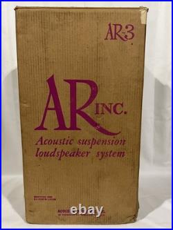 AR Inc. Vintage Ar-3 Acoustic Speakers. Pair With Boxes. Cherry. Sn 56141/56145