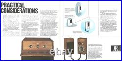 AR TELEDYNE ACOUSTIC RESEARCH USA Vintage Speakers HIFI 1977 AR9 / Brochure Lot