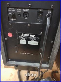 AR TSW 115p teledyne acoustic research powered bookshelf speakers WithStands. 1060