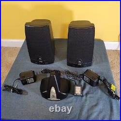A Pair Of AR(Acoustic Research) AW871 Speakers With Transmitter And Cords Tested