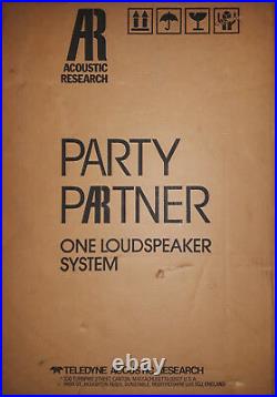 Acoustic Research 2-Way Party Partner One Loudspeaker System (Brand New!)