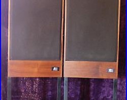Acoustic Research AR11 Speakers-Pair with Stands Serial #s B24805 & B24807