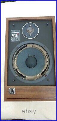 Acoustic Research AR18S Speakers. Not Tested, Parts Only