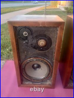 Acoustic Research AR3A AR-3A Speakers Works Tested(BOTH WOOFERS NEED REFOAM)
