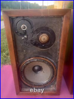 Acoustic Research AR3A AR-3A Speakers Works Tested(BOTH WOOFERS NEED REFOAM)