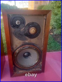 Acoustic Research AR3A AR-3A Speakers Works Tested(BOTH WOOFERS NEED REFOAM)