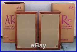 Acoustic Research AR3 AR-3 Speakers Original Boxes VERY RARE