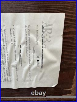 Acoustic Research AR3a Speaker Cabinet with Crossover -Early Ser # Very Nice