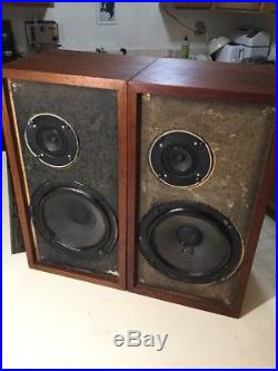 Acoustic Research AR4x Speakers. Cloth Surrounds, Recapped, Good Pots. Matched