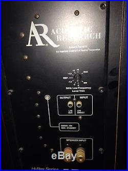 Acoustic Research AR-1 Hi-Res Loudspeaker Black Tower Speakers
