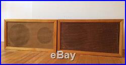 Acoustic Research AR-1 Speakers Blonde Birch Original Grills