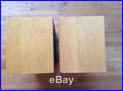 Acoustic Research AR-1 Speakers Blonde Birch Original Grills