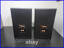 Acoustic Research AR 206 HO Bookshelf Speakers Black 4 Ohm Tested Loud Nice