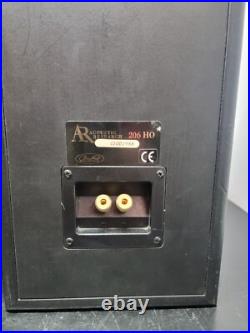 Acoustic Research AR 206 HO Bookshelf Speakers Black 4 Ohm Tested Loud Nice