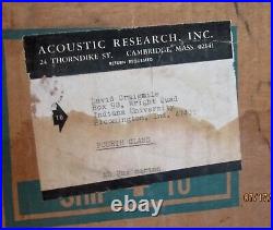 Acoustic Research AR-2AX Pair of Matching Speakers RARE VENEER PINE NICE BOX