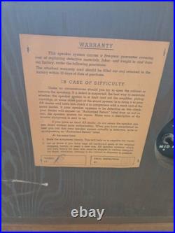 Acoustic Research AR-2A Pair Read Desc