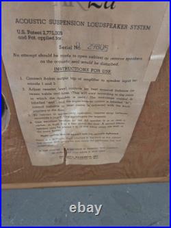 Acoustic Research AR-2A Pair Read Desc