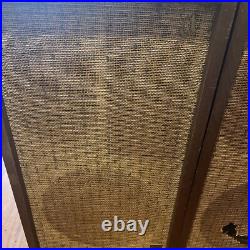 Acoustic Research AR 2A Vintage Speakers Tested & Working Damaged Grill Cloth