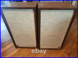 Acoustic Research AR-2A Vintage Speakers Wood Cabinets Untested Read