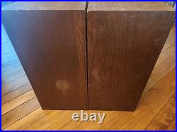 Acoustic Research AR-2A Vintage Speakers Wood Cabinets Untested Read