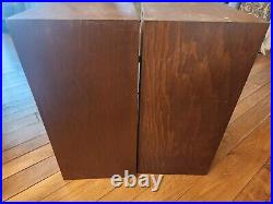 Acoustic Research AR-2A Vintage Speakers Wood Cabinets Untested Read