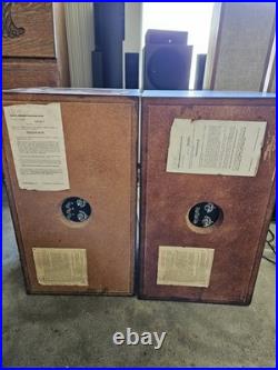 Acoustic Research AR-2aX -Vintage Speakers Set Of 2 Walnut Cabinets Untested