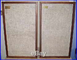 Acoustic Research AR-2ax 1960’s EARLY Vintage 3-way Stereo Speakers Walnut L@@K
