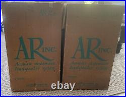 Acoustic Research AR-2ax Pair Vintage Sound Cabinets Speaker Original Boxes
