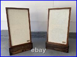 Acoustic Research AR 2ax Speakers, Stands, New Grills, New Caps, Pair, Vintage