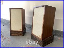 Acoustic Research AR 2ax Speakers, Stands, New Grills, New Caps, Pair, Vintage