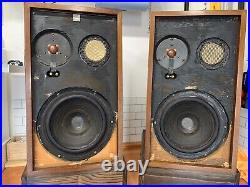 Acoustic Research AR 2ax Speakers, Stands, New Grills, New Caps, Pair, Vintage
