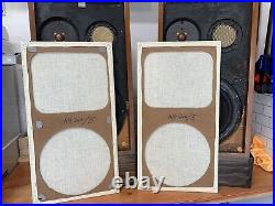Acoustic Research AR 2ax Speakers, Stands, New Grills, New Caps, Pair, Vintage
