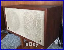 Acoustic Research AR 2ax Stereo Speakers Walnut Cabinets All Original & Working
