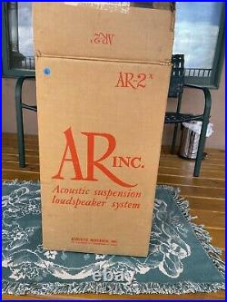 Acoustic Research AR 2x Vintage Speakers, Work, BuT 1 Needs Repair. Original Box