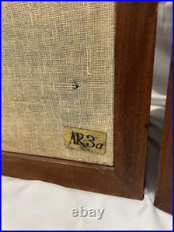 Acoustic Research AR-3A Vintage Speakers Needs Work Muffled Sound Acoustic Research AR-3A Vintage Speakers Needs Work Muffled Sound