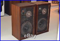 Acoustic Research AR 3 Speakers Walnut For Restoration