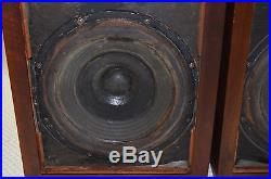 Acoustic Research AR 3 Speakers Walnut For Restoration