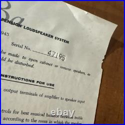 Acoustic Research AR-3a Close Serial Numbers