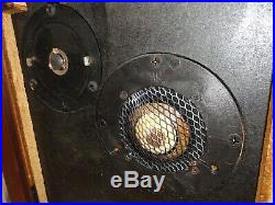 Acoustic Research AR-3a Oiled Walnut Speaker withGrill For Parts or Repair AS-IS