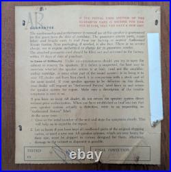 Acoustic Research AR-3a Stereo Speakers Untested Serials 31647/31650 Shipping