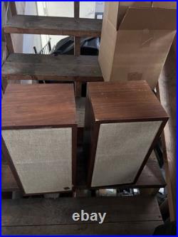 Acoustic Research AR-4x Bookshelf Speakers Walnut Watch Tested Working