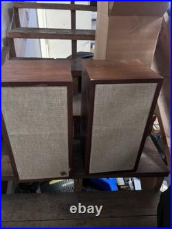 Acoustic Research AR-4x Bookshelf Speakers Walnut Watch Tested Working