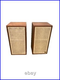 Acoustic Research AR-4x LOUDSPEAKERS Walnut Wood NICE! Tested