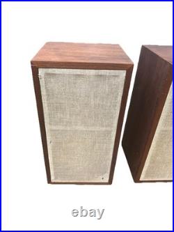 Acoustic Research AR-4x LOUDSPEAKERS Walnut Wood NICE! Tested