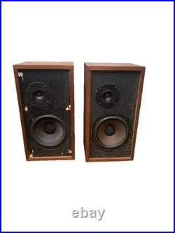Acoustic Research AR-4x LOUDSPEAKERS Walnut Wood NICE! Tested