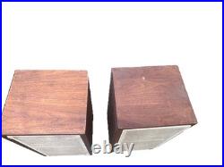 Acoustic Research AR-4x LOUDSPEAKERS Walnut Wood NICE! Tested