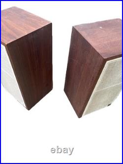 Acoustic Research AR-4x LOUDSPEAKERS Walnut Wood NICE! Tested
